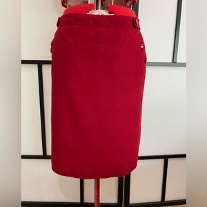 Deep red wool Aline skirt JCrew sz 10